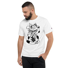 Load image into Gallery viewer, Champion &quot;LUCKY CAT&quot; Tee (Black on White)
